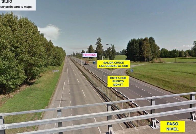 VENTA DE TERRENO CRUCE LAS QUEMAS A RUTA 5 SUR OSORNO